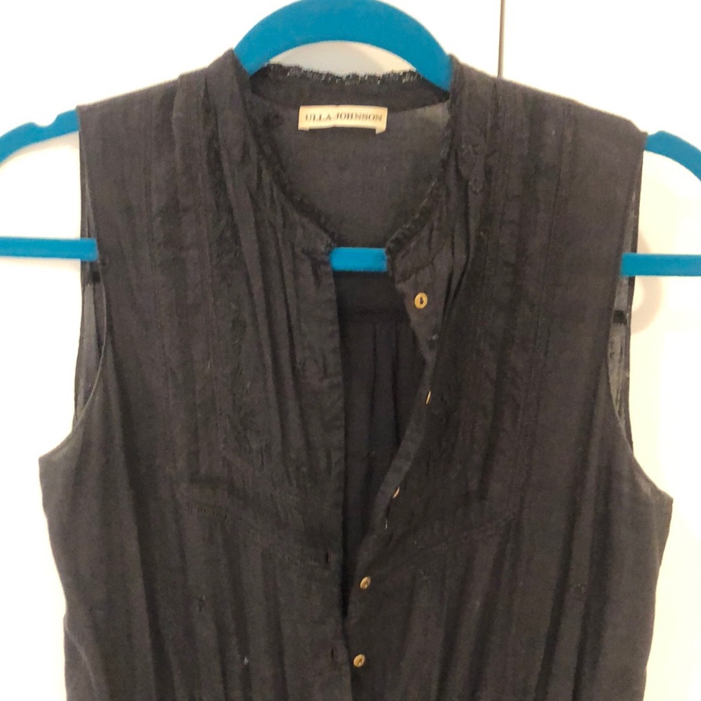 Ulla Johnson black cotton sleeveless dress size 0